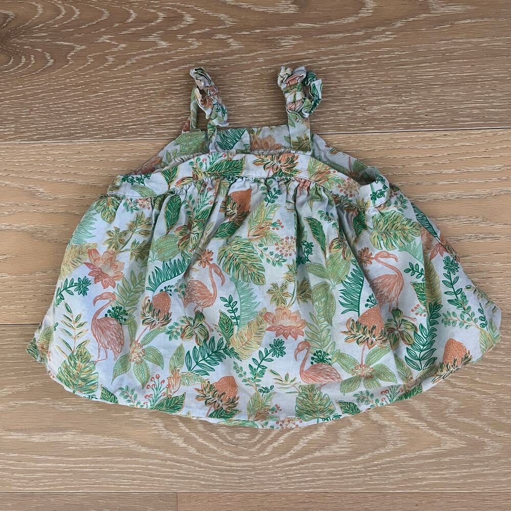 Janie And Jack Tropical Floral Flamingos Top 18-24 mo